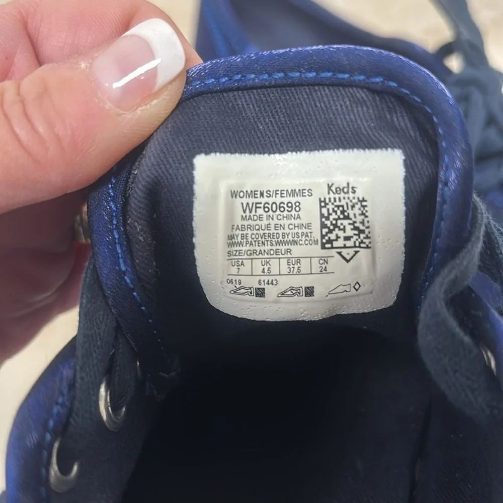 Keds Women's royal blue sateen finish Sneakers - Picture 8 of 8